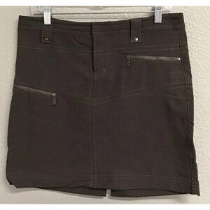 Athleta Skirt Womens Size 6 Tear Away B4 U Play Hiking Outdoors  Zip Brown